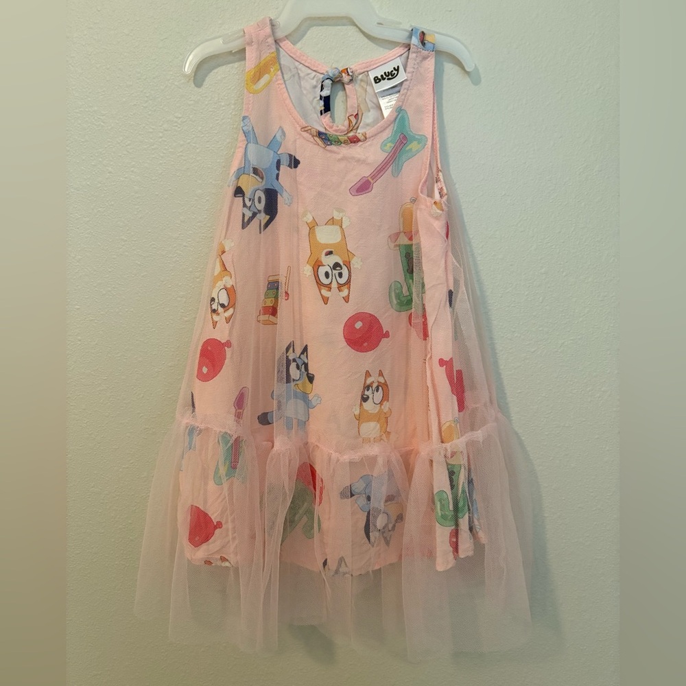 RARE!! Pink Tulle Bluey Keepy Uppy Dress